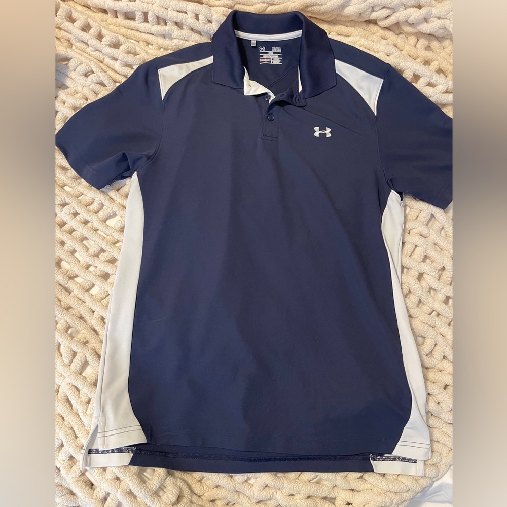 Under Armour Men's Polo in Navy and White